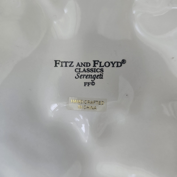 Fitz & Floyd Serengeti Lion Plate 11” Handcrafted Jungle Wildlife Floral Charger - Picture 5 of 5